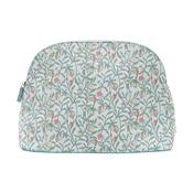 Large Floral Make-Up Bag in Blue image