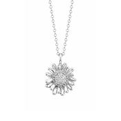 Sunflower Necklace Silver image