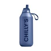Chilly's 500ml Whale Blue Flip Bottle image