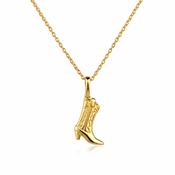 Cowboy Boot Necklace in Gold image