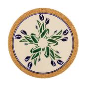 Round Trivet in Blue Bloom