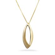 Cathal Barber Goldsmith 9ct Gold Navette Pendant image