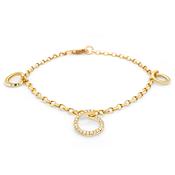 Cathal Barber Goldsmith 9ct Gold Circular Charms Bracelet image