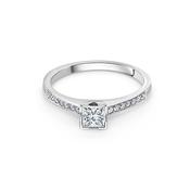 Cathal Barber Goldsmith 18ct White Gold Engagement Ring image