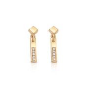 Cathal Barber Goldsmith 9ct Gold Diamond Earrings image