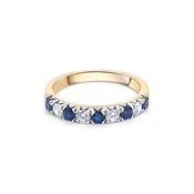 9ct Yellow Gold Sapphire and Diamond Dress Ring image