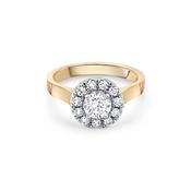 Cathal Barber Goldsmith 18ct Gold Halo Cluster Ring image