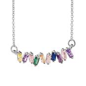 Newbridge Silverware Multi Coloured Stone Necklace (NL23423) image
