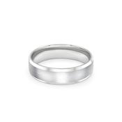 Palladium Mens Patterned Wedding Ring
