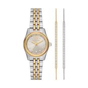 Michael Kors Lexington Pavé Two-Tone Watch and Slider Bracelet Gift Set (MK4815SET)