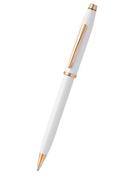 CROSS Century II Pearlescent White Lacquer Ballpoint Pen with Rose-Gold Tone Appointments (AT0082WG-113)