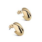 Newbridge Gold Plated Dome Mini Hoop Earrings (ER0017GP)