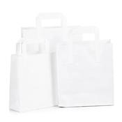 White Carrier Bags with Flat Handles