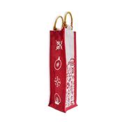 Iconic Christmas One Bottle Jute Bags image