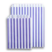 Purple Candy Stripe Paper Bags image