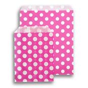 Shocking Pink Polka Dot Paper Bags image