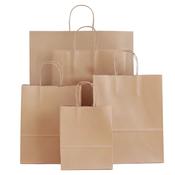 Premium Brown Paper Carrier Bags with Twisted Handles