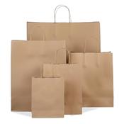 Value Brown Recycled (Unribbed) Paper Carrier Bags with Twisted Handles