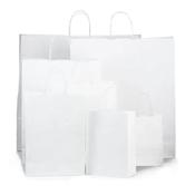 Premium White Paper Carrier Bags with Twisted Handles
