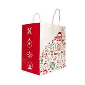 Iconic Christmas Wide Base Paper Carrier Bags With Twisted Handles image