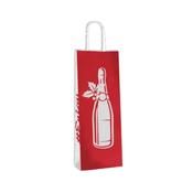 Jingle and Snow One Bottle Bag with Twisted Handles image