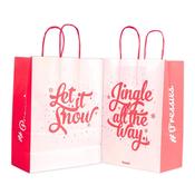Jingle and Snow Design Paper Carrier Bags image