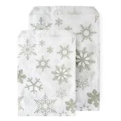 Silver Snowflake Paper Christmas Counter Bags
