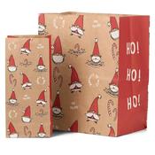 Smiling Santa Brown Block Bottom Bags image