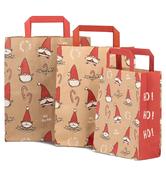 Smiling Santa Brown Internal Flat Handle Bags image