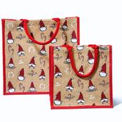 Smiling Santa Jute Bags with Luxury Padded Handles