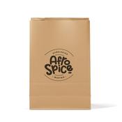 Brown Printed Block Bottom Bags
