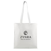 White Printed Cotton Tote Bags