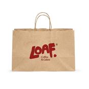 Printed Brown Patisserie Paper Bags with Twist Handles