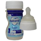 Aptamil 1 Infant Milk Ready to Feed 70ml x 24 + NUK Sterile White Neck Medium Flow Teats x 24 image