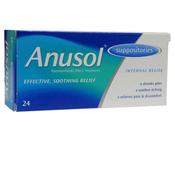 Anusol Suppositories  x 24 for Haemorrhoids with or without Anusol Wipes x 30 image