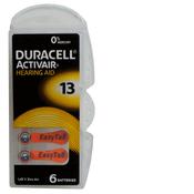 Duracell Activair Hearing Aid Batteries 13  x 6 - Orange Tab image