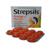 Strepsils Orange and Vitamin C Lozenges x 36 - For Sore throats image