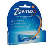 Zovirax 5% Aciclovir Cold Sore Cream 2g tube image