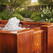 Oase Cube 90 Corten Steel water feature image