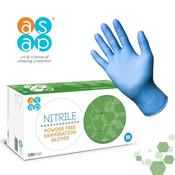 Asap Blue Regular Nitrile Pf Exam Gloves 100S image