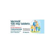 Vermox 100Mg Threadworm Treatment 6 Tablets