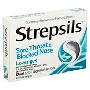 Strepsils Sore Throat N Blocked Nose 24S image