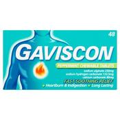 Gaviscon Peppermint Tablets 48S Gen Sales image