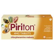 Piriton Allergy Relief Tablets Chlorphenamine 4Mg 30 Pack