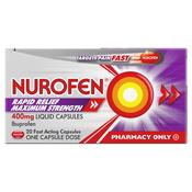 Nurofen Rapid Relief Max Strength 400Mg 20 Capsules image