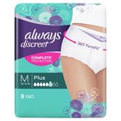 Always Discreet Incontinence Pants Medium Size Plus 9 Pack