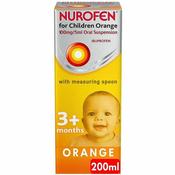 Nurofen Children Oral Suspension Orange W/ Syringe 150Ml. image