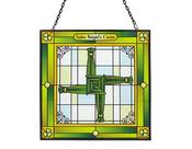 St Brigid's Cross Stained Glass Panel