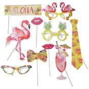 Summer Party Photo Booth Props - Flamingo Fun