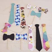 Ties &amp; Bowties Photo Booth Props - Vintage Affair